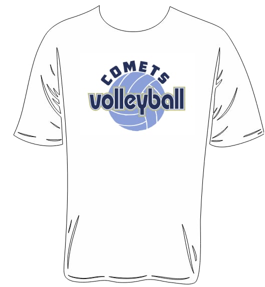 2025 CHS Volleyball WHITE T-Shirt 50/50