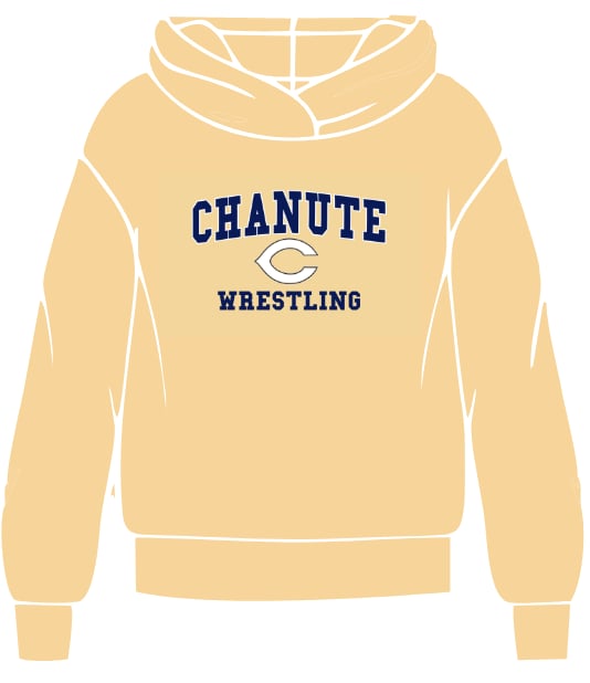 Chanute Wrestling Hoodie-Athletic Gold