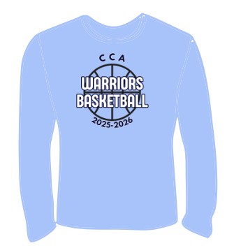 2025 CCA BASKETBALL LONG SLEEVE TSHIRT ORDER BY JAN 6