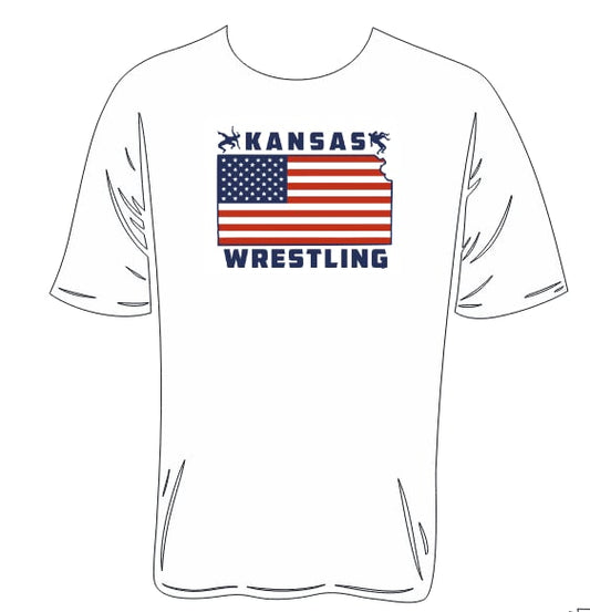#Kansas Wrestling Gildan 50/50 T-Shirt order by June 9th
