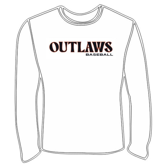 OUTLAWS, WHITE  LONG SLEEVE TSHIRT