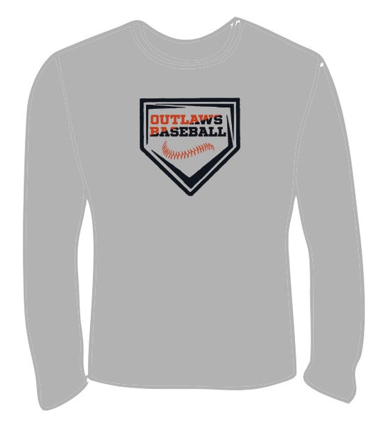 OUTLAWS, GREY LONG SLEEVE TSHIRT