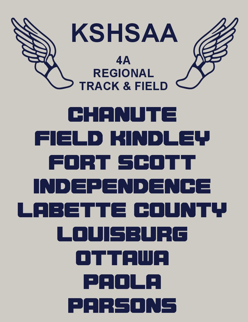 4A REGIONAL T&F 50/50 TSHIRT DUE MAY 14