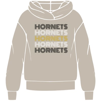 HORNETS X 5  SAND HOODIE Due by August 22nd