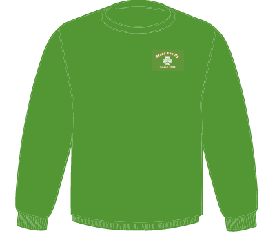 *Brady Family 2025 Gildan Crew Neck  Irish Green or Ash Grey